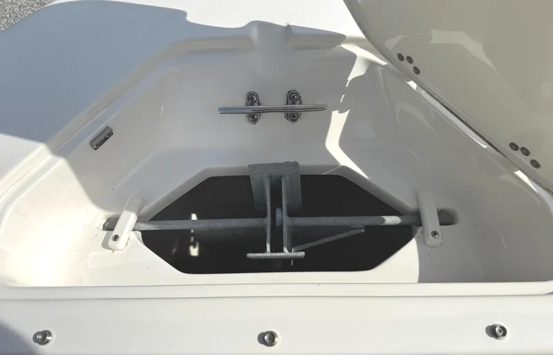 Slide: The Image of Anchor storage compartment on a 2022 Key West 203 DFS boat. - 20