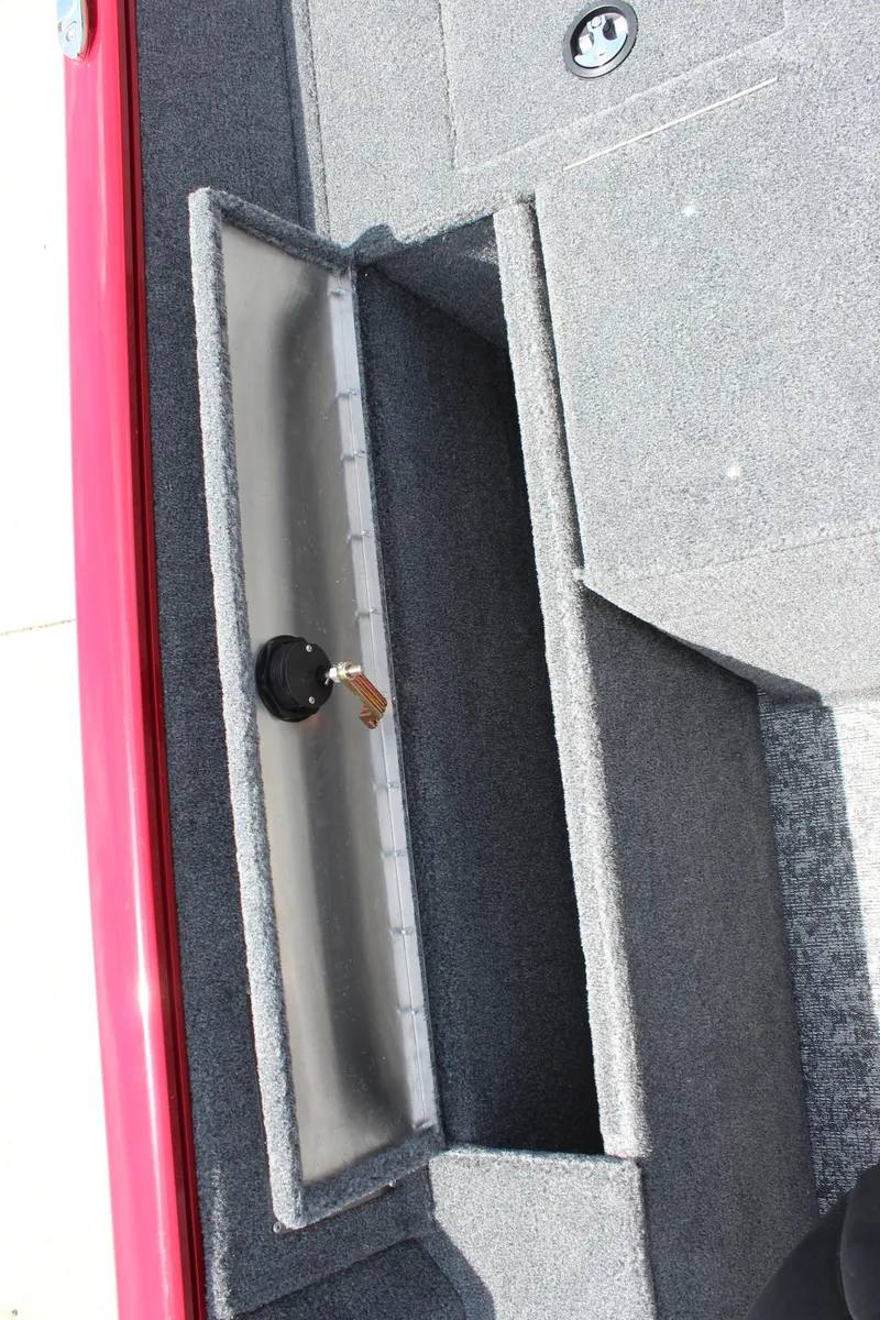 Slide: The Image of 2025 Tracker Pro Guide V-175 Combo boat interior storage compartment. - 24
