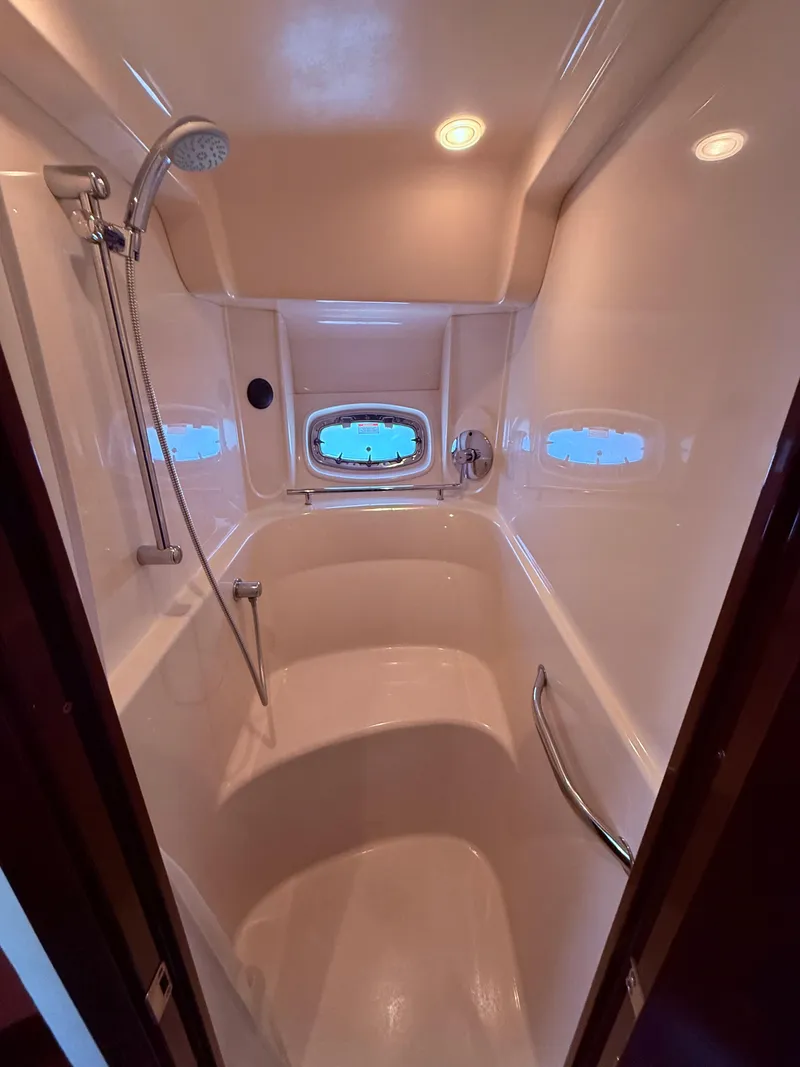 Slide: The Image of 2009 Sea Ray 48 Sundancer shower with sleek design and modern fixtures. - 37