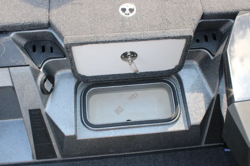 Slide: The Image of 2023 Ranger Z519 Ranger Cup Equipped boat storage compartment with lock and key. - 14
