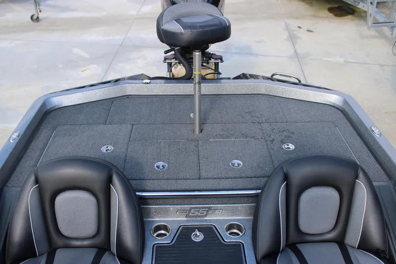 Slide: The Image of 2023 Ranger Z519 Ranger Cup Equipped boat interior with seating and storage compartments. - 17