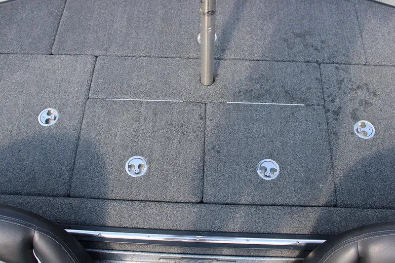 Slide: The Image of 2023 Ranger Z519 Ranger Cup boat deck with storage compartments and seating. - 18