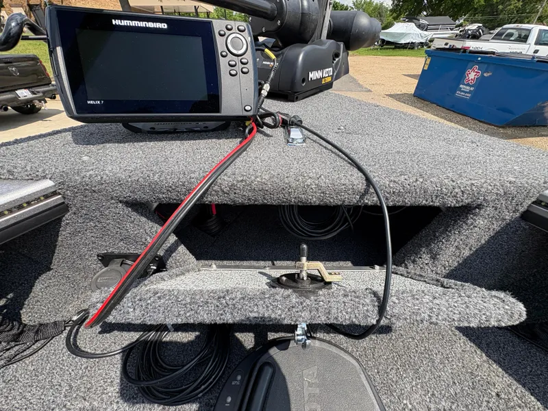 Slide: The Image of Fishing boat deck with Humminbird sonar on 2021 Lund 1975 Pro-V. - 14