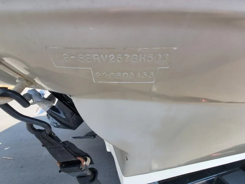 Slide: The Image of Close-up of 2006 Sea Ray 220 Sundeck hull identification number. - 36