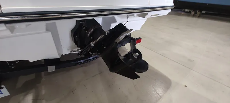 Slide: The Image of 2023 Sea Ray SPX 190 boat stern with outboard motor detail. - 6