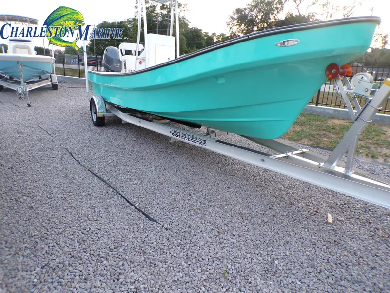 Slide: The Image of 2023 Panga 22 boat on trailer at Charleston Marine dealership. - 3