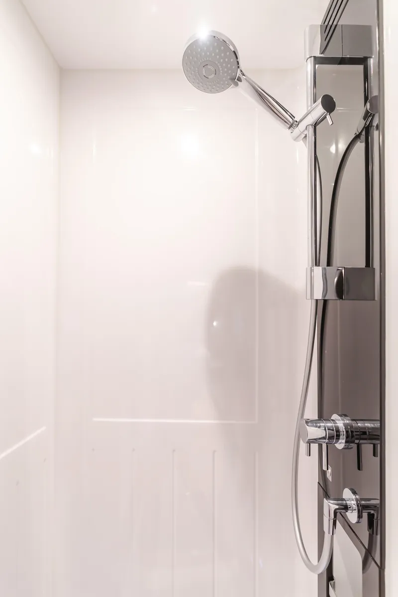 Slide: The Image of Luxury shower in 2023 Azimut Magellano 66 yacht bathroom. - 49