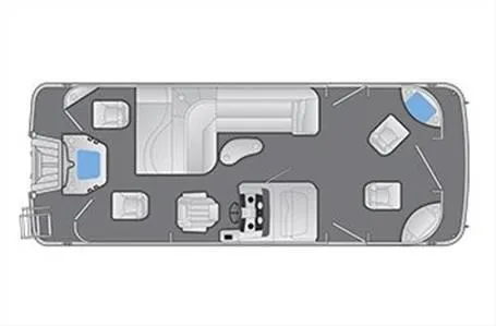 Slide: The Image of 2022 Bennington 22 SXFAPG Dual Stern Gates Fishing boat layout diagram. - 13