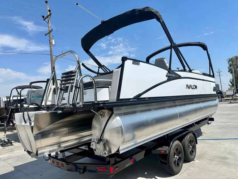 Slide: The Image of 2025 Avalon Catalina 23 FT Versatile Rear Bench pontoon boat with 200HP Mercury engine. - 10