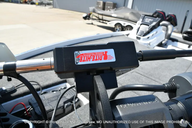 Slide: The Image of 2023 Nitro Z21 XL Pro boat interior with marine equipment and controls. - 13