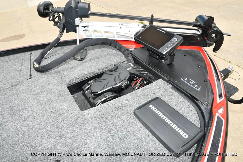 Slide: The Image of 2020 Nitro Z20 Pro boat with Humminbird fish finder and trolling motor. - 3