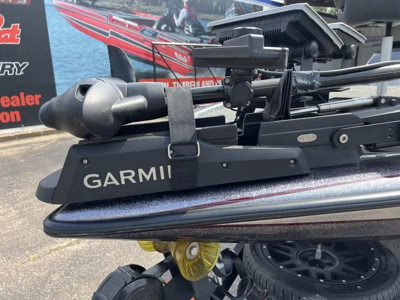 Slide: The Image of Close-up of Garmin equipment on a 2022 Blazer 650 Pro Tour boat. - 26