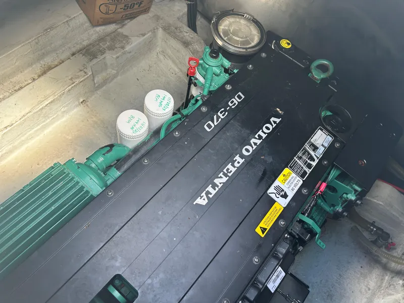 Slide: The Image of Engine compartment of a 2017 Bavaria S36 Coupe with Volvo Penta D6-370 engine. - 30