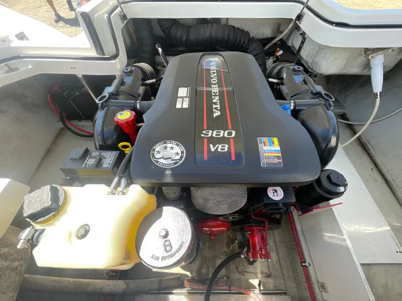 Slide: The Image of 2016 Cobalt R5 boat engine, Volvo Penta 380 V8, detailed view. - 38