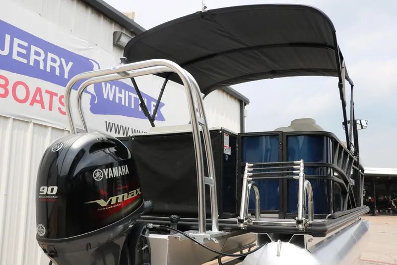 Slide: The Image of 2023 Sylvan Mirage Fish 820 Party Fish pontoon boat with Yamaha VMAX engine. - 4