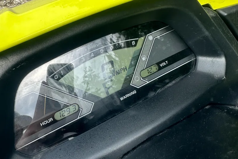Slide: The Image of Dashboard of a 2021 Yamaha WaveRunner VX showing speedometer and digital displays. - 10