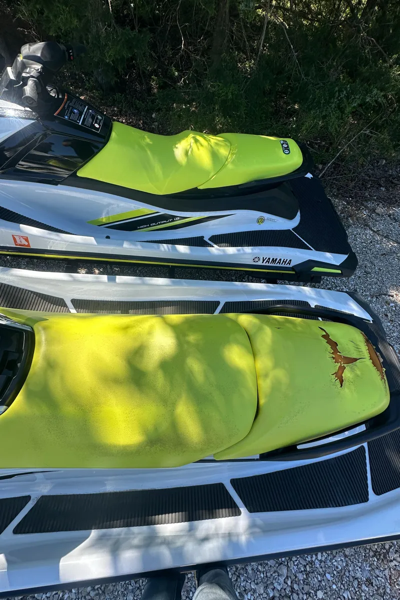 Slide: The Image of 2021 Yamaha WaveRunner VX with vibrant yellow seats parked on gravel. - 8