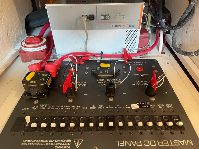 Slide: The Image of Electrical control panel on a 2003 Tiara Yachts 3500 Open boat. - 31