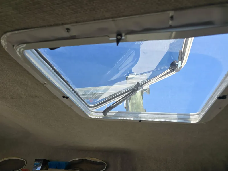 Slide: The Image of Cabin view through hatch of 1998 Sea Ray 240 Sundancer boat. - 23