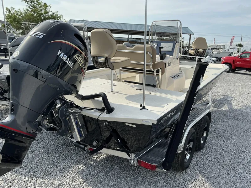 Slide: The Image of 2025 Xpress Hyper-Lift Series H22B boat with Yamaha 175 engine on trailer. - 11