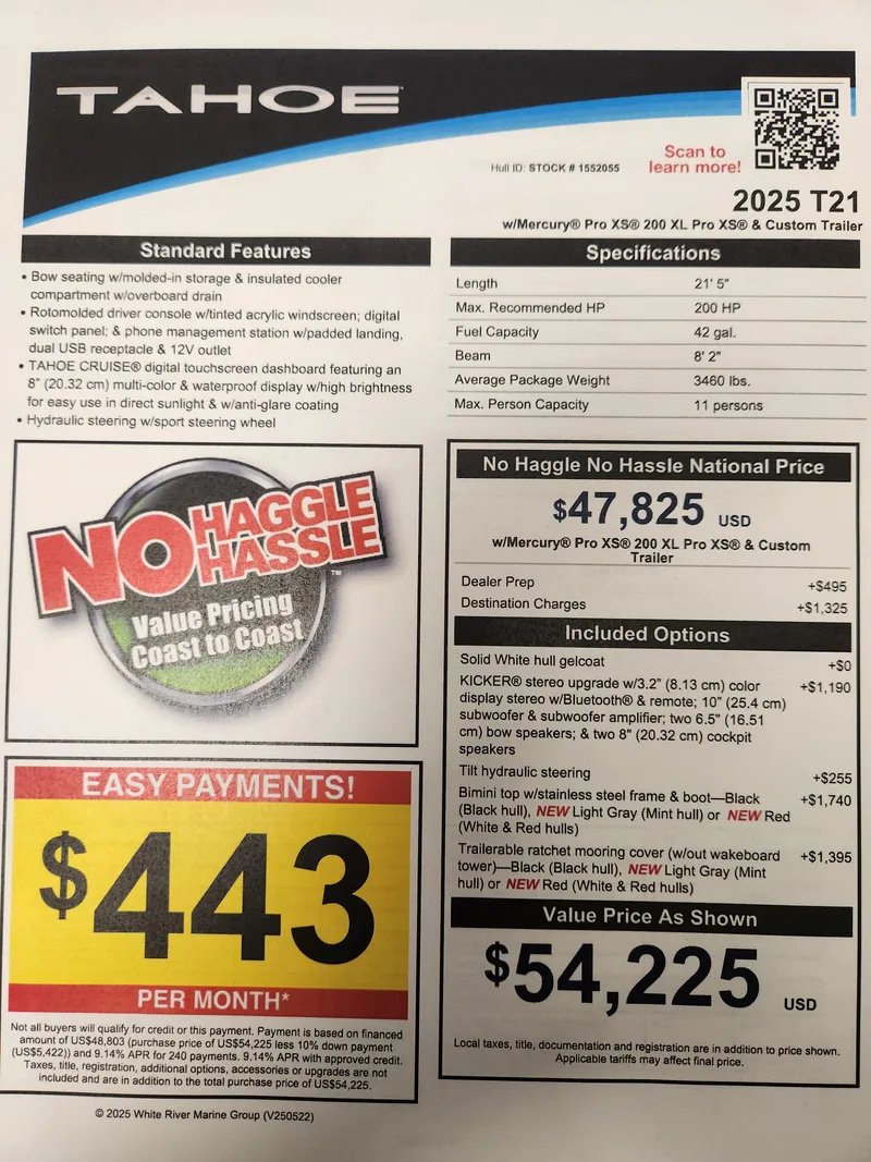 Slide: The Image of 2025 Tahoe T21 brochure with pricing, features, and specifications highlighted. - 5