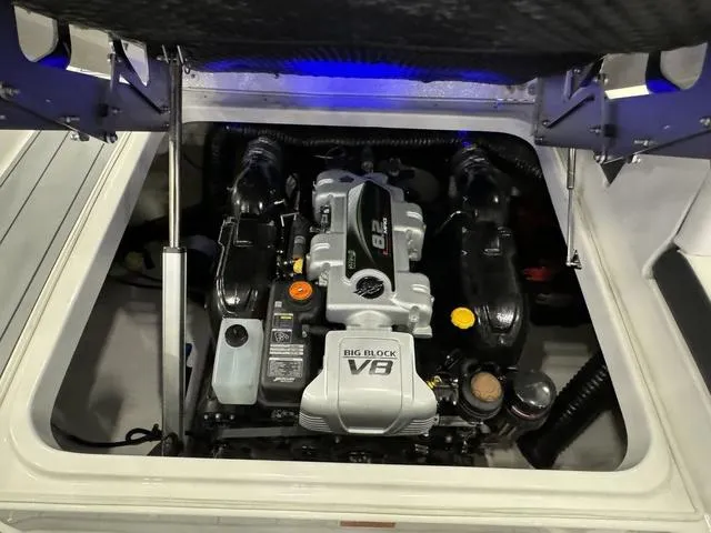 Slide: The Image of 2024 Chaparral 307 SSX engine compartment featuring a powerful Big Block V8 engine. - 20