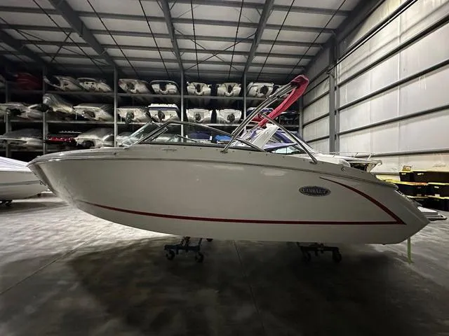 Slide: The Image of 2014 Cobalt R3 boat in indoor storage facility, side view. - 3
