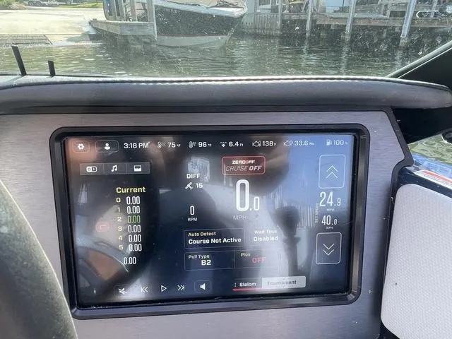 Slide: The Image of Dashboard of a 2024 MasterCraft ProStar boat showing digital controls and settings. - 5