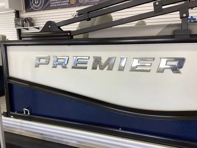 Slide: The Image of 2025 Premier 200 SUNSCAPE RE-CL boat, showcasing sleek design and branding. - 3