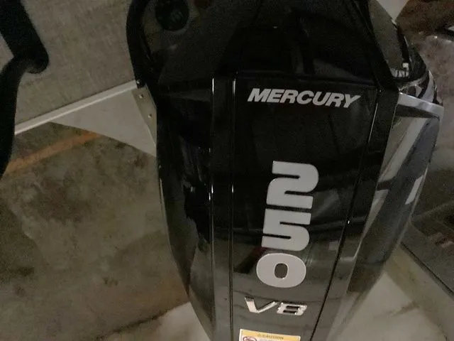 Slide: The Image of Mercury 250 V8 engine on 2024 Premier 230 Solaris RF boat. - 23