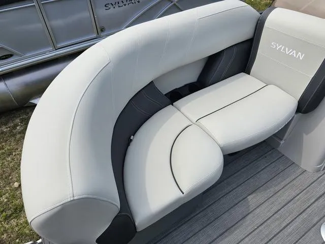 Slide: The Image of Luxurious seating on 2025 Sylvan Mirage 8520 CLZ DH pontoon boat. - 4