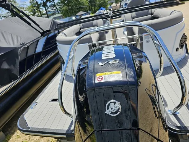 Slide: The Image of 2023 Sylvan S3 LZ boat with V6 engine, featuring sleek design and comfortable seating. - 8
