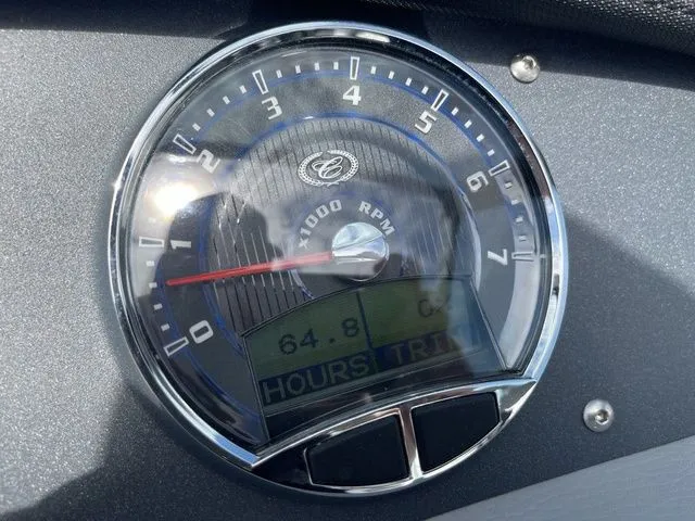 Slide: The Image of Tachometer of 2023 Cobalt CS22 showing 64.8 hours, RPM gauge. - 30
