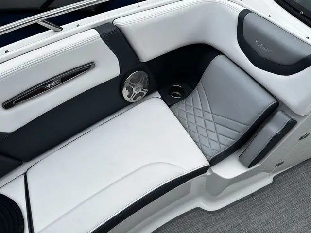 Slide: The Image of Luxurious seating in 2019 Chaparral 277SX boat with sleek design and premium materials. - 24