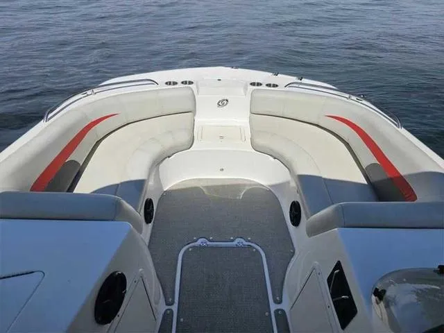 Slide: The Image of 2019 Hurricane 188 I/O boat interior with spacious seating on calm water. - 7