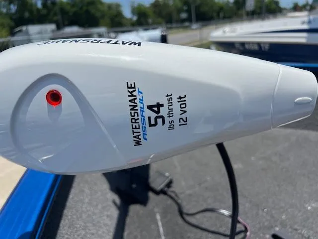 Slide: The Image of Watersnake Assault 54 trolling motor on 2022 Lund 1650 Angler SS boat, 12-volt, 54 lbs thrust. - 9