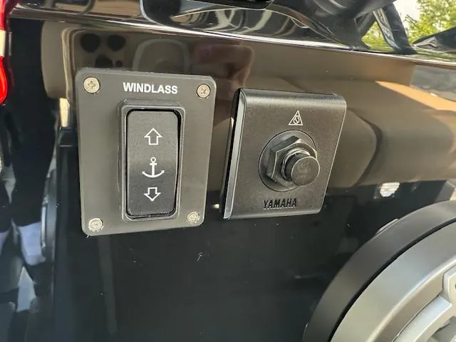 Slide: The Image of Control panel on 2025 Brig Eagle 8 boat with windlass and Yamaha switch. - 20