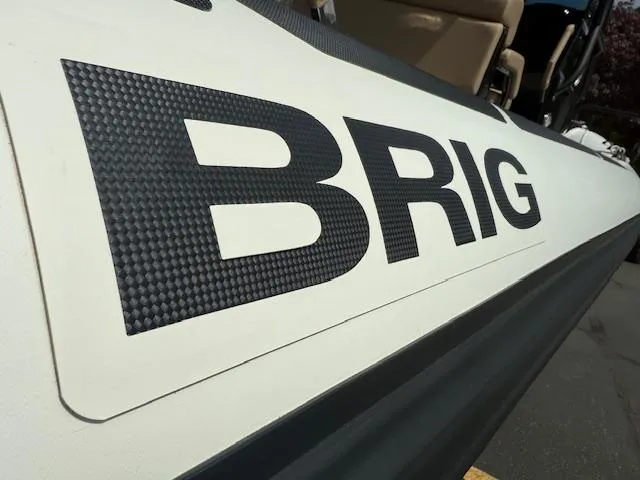 Slide: The Image of 2025 Brig Eagle 8 boat with bold logo on the side. - 3