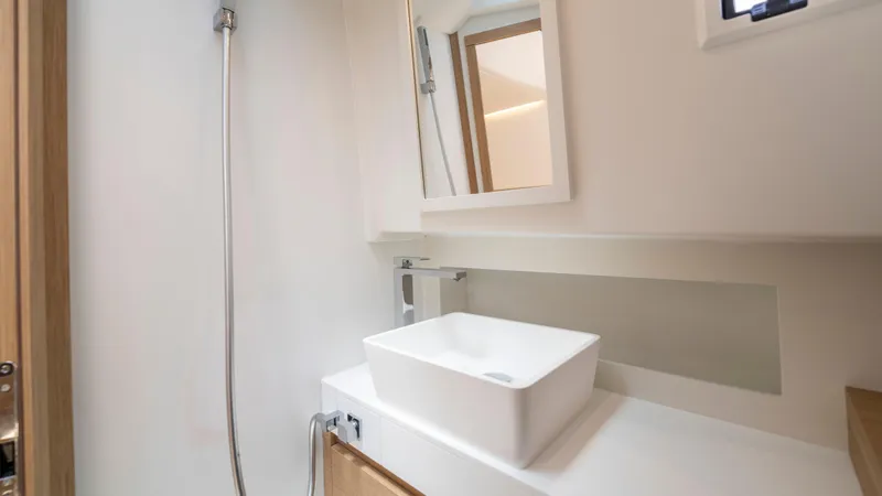 Slide: The Image of 2023 Pardo Yachts 38 with Mercury engines on blue water, showcasing luxury design. - 11