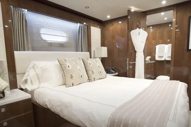 Slide: The Image of Luxurious bedroom interior on 2017 Hargrave Raised Pilothouse MY yacht. - 20