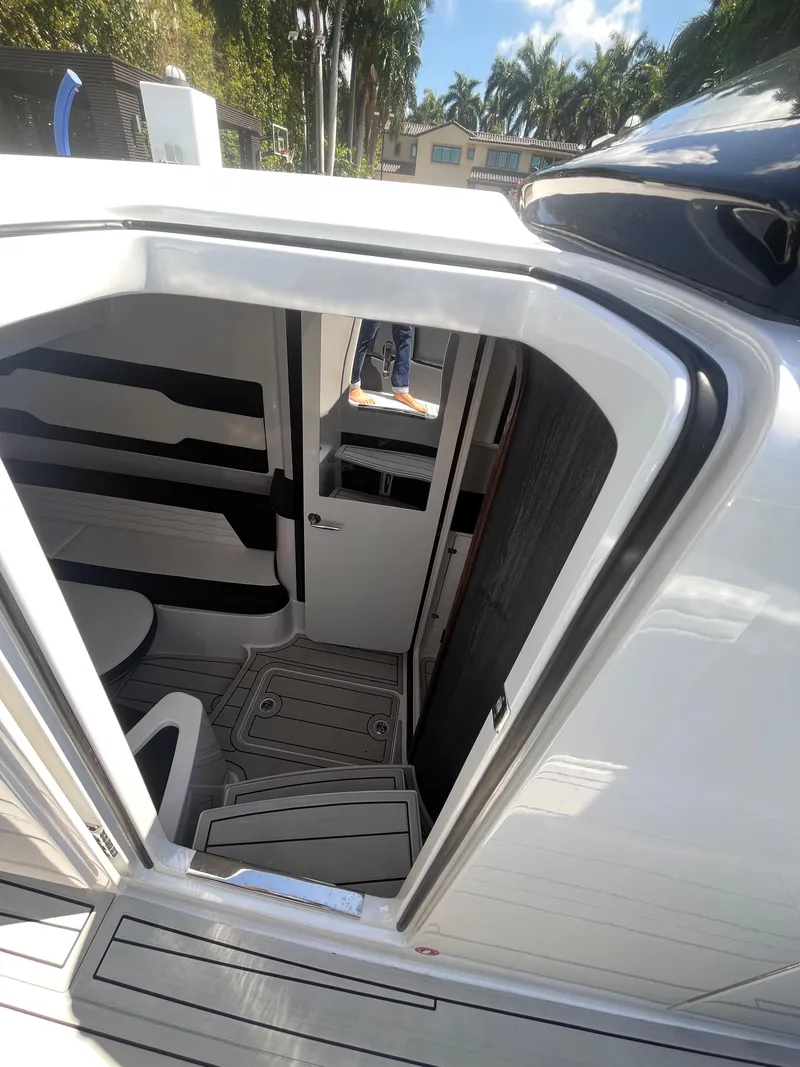 Slide: The Image of 2024 Cigarette 42 Auroris cabin interior with modern design and sleek finishes. - 21