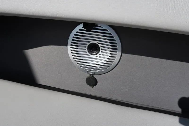 Slide: The Image of Speaker detail on 2021 Bennington 24 RTFB boat interior. - 2