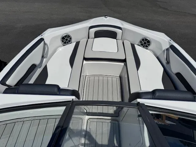 Slide: The Image of 2021 Yamaha Boats 195S interior with sleek seating and modern design. - 4