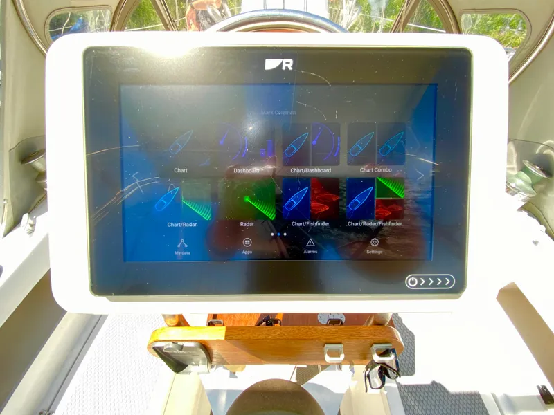 Slide: The Image of Touchscreen navigation system on a 1979 Valiant 37 sailboat. - 11