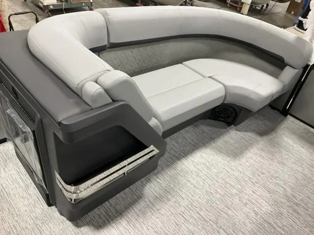 Slide: The Image of 2025 Bennington M Quad Bench 22 MFB, luxurious gray seating with modern design. - 11