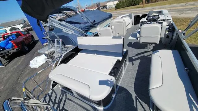 Slide: The Image of 2025 Godfrey Pontoons Sweetwater 2286 SFL GTP with spacious seating and modern design. - 9