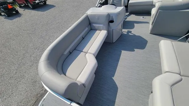 Slide: The Image of Luxurious seating on 2025 Godfrey Pontoons Xperience 1886 CX, featuring spacious, comfortable design. - 4