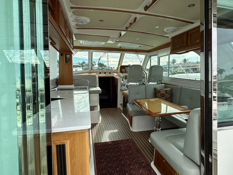 Slide: The Image of Luxurious interior of 2020 Back Cove 41 yacht with elegant seating and modern amenities. - 21