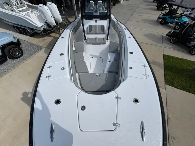 Slide: The Image of 2025 Cape Horn 32 XS boat with spacious deck and seating area. - 17