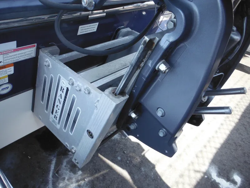Slide: The Image of 2011 Ranger 2410 Bay Ranger boat engine mount detail. - 11